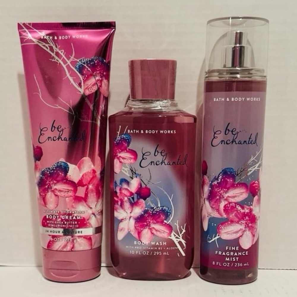 Bath & Body NEW Be Enchanted Body Cream, Fragrance Mist & Body Wash